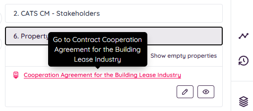 Select the parent in the object in the contract