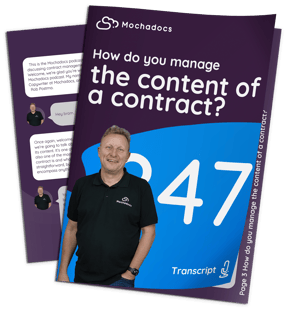 How do you manage the content of a contract