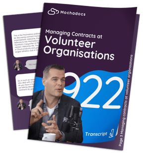 Managing contracts at volunteer orginasations