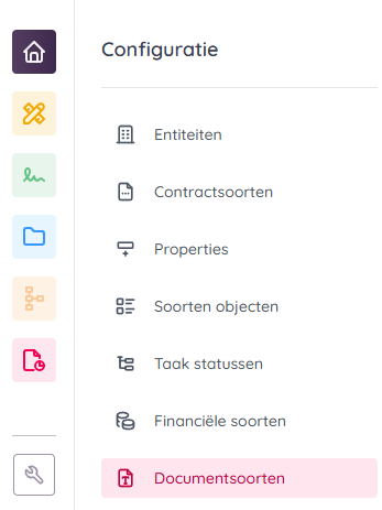 Documentsoorten in de configuratie