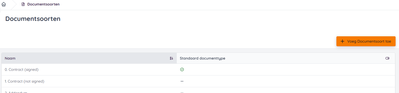 Voeg documentsoort toe