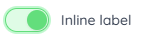 Inline label aan