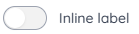 Inline label uit