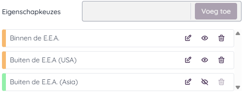 Ongepubliceerde velden