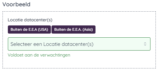 Voorbeeld bij uitzetten inline label