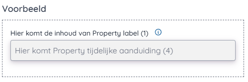 Plaats van het inline label indien uit