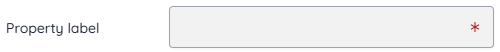 Property label Enkel regel veld