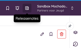 Selecteer de toegang to de release notes rechts boven in de balk