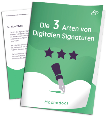 Mock-up Die 3 Arten von Digitalen Signaturen