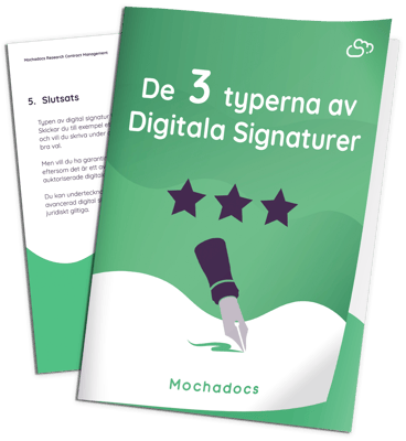 Mock-up De 3 Typerna av Digitala Signaturer