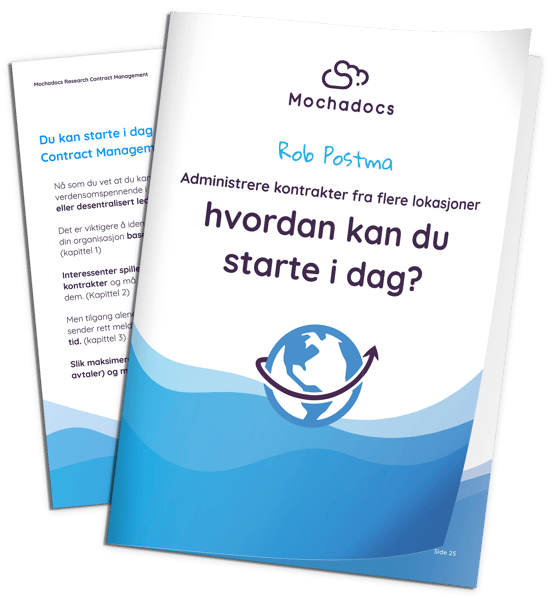 NO Mock-up Administrer kontrakter fra flere steder hvordan komme i gang i dag