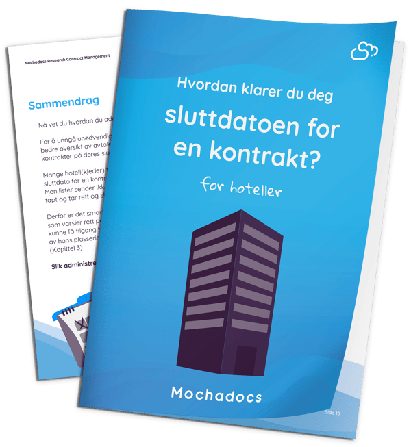 Mock-up NO Hvordan administrerer du sluttdatoen for en kontrakt for hoteller