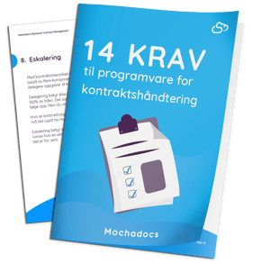 Mockup 14 krav til programvare for kontraktshandtering