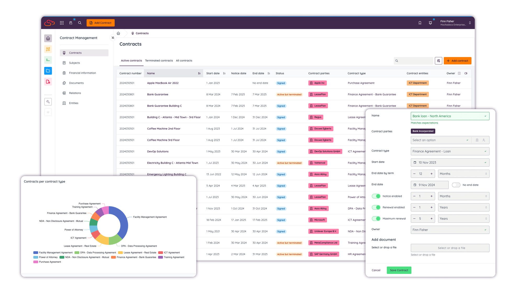 Mochadocs - App - Contracts - Contract type - Add contract