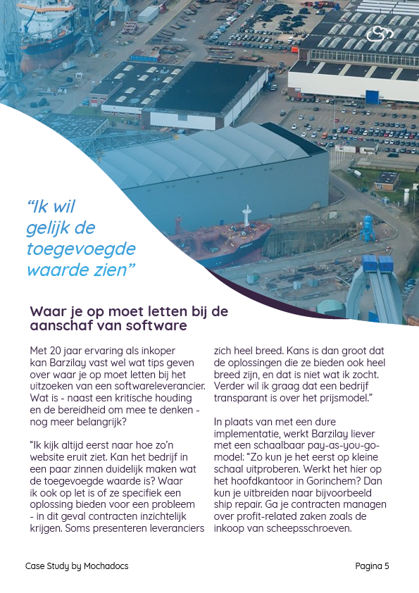 Mochadocs - Contract Management - Case Study - Damen Shipyards - Page 5