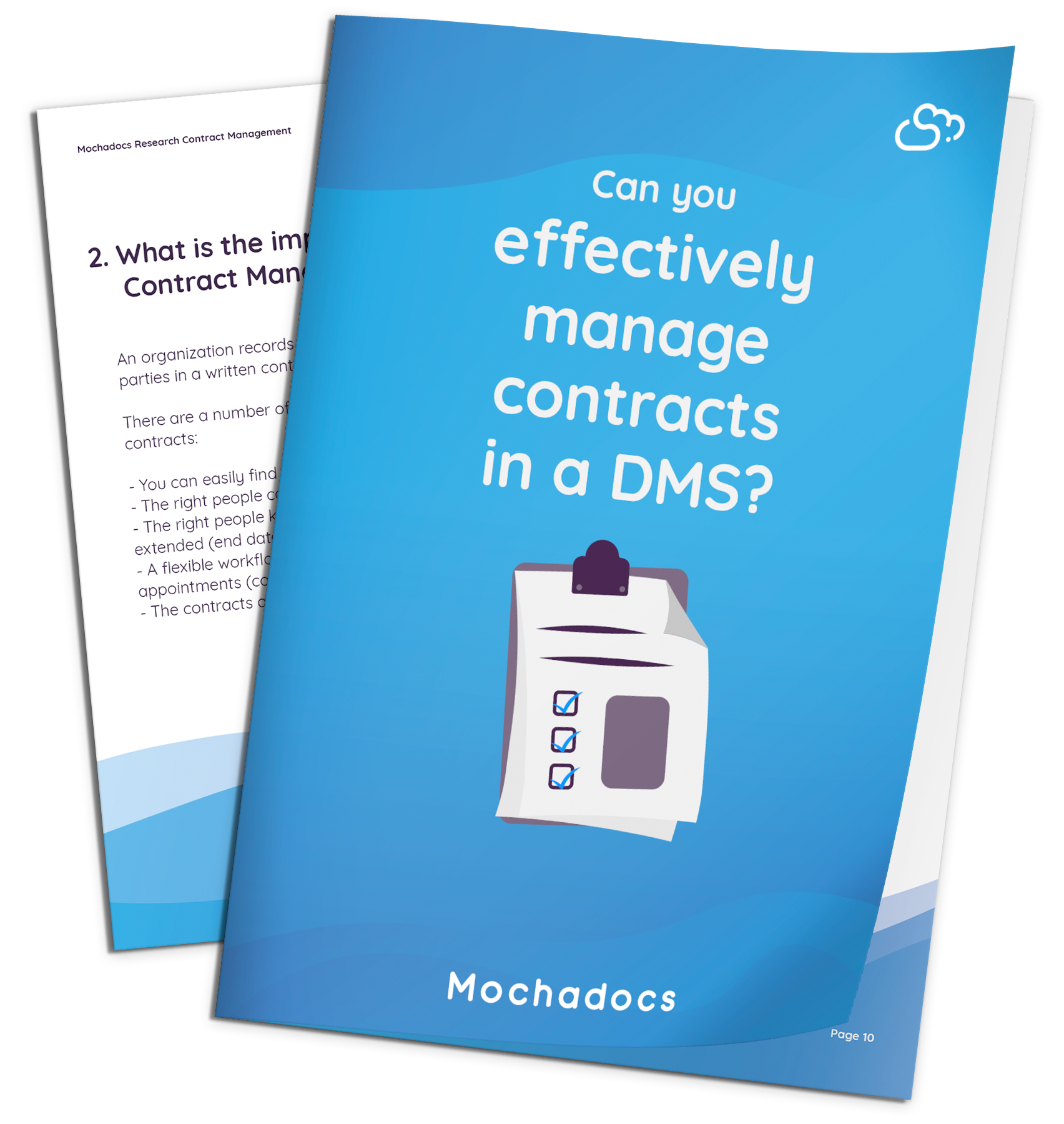 Mochadocs - Contract Management - eBook - Can you effectively manage contracts in a DMS?